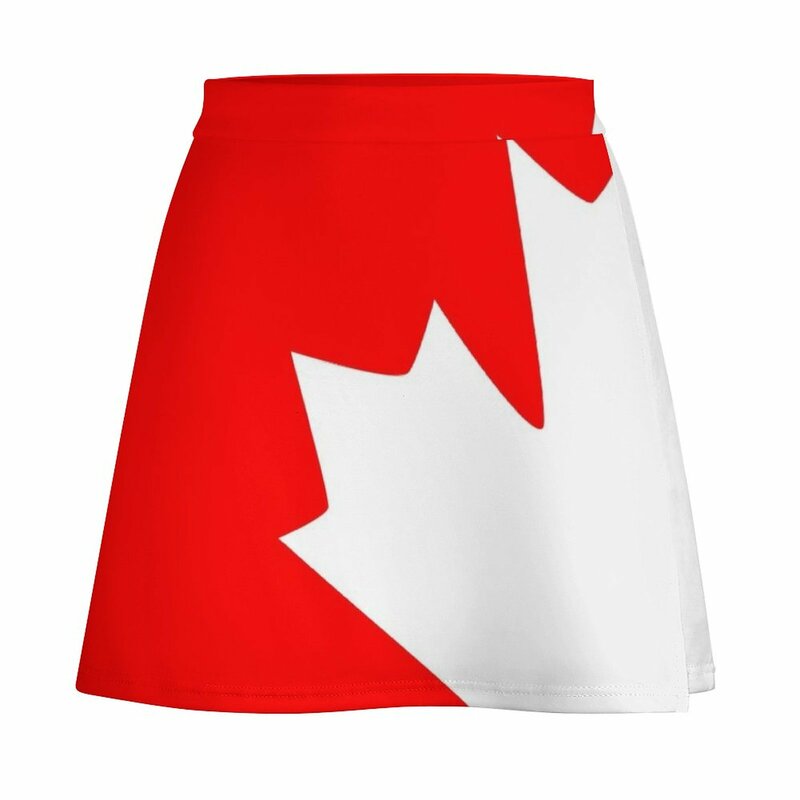ชุดเดรส ROK MINI ธงชาติใบเมเปิลแคนาดาสำหรับผู้หญิงเสื้อผ้าฤดูร้อนงานพรอม