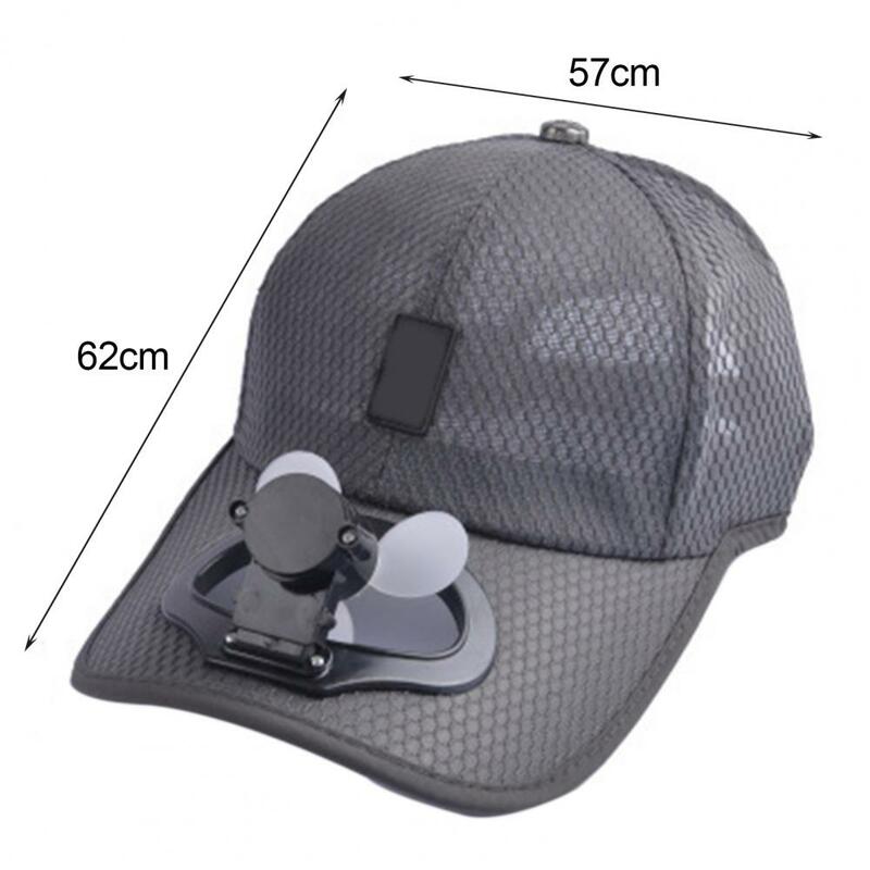 Baseball Cap with USB Rechargeable Mini Cooling Fan Sunscreen Cotton Summer Mesh Sun Hat for Outdoor Sun Visor Trucker Hat