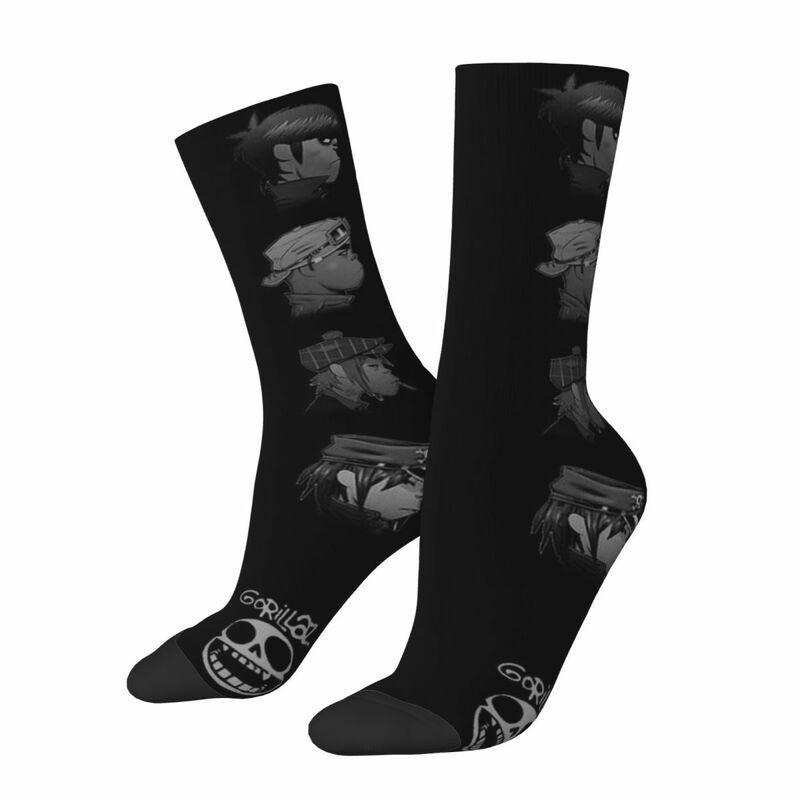 Классные мужские и женские носки для скейтборда с музыкальной группой Gorillaz, удобный красивый принт, подходит для всех сезонов, одевающийся подарок