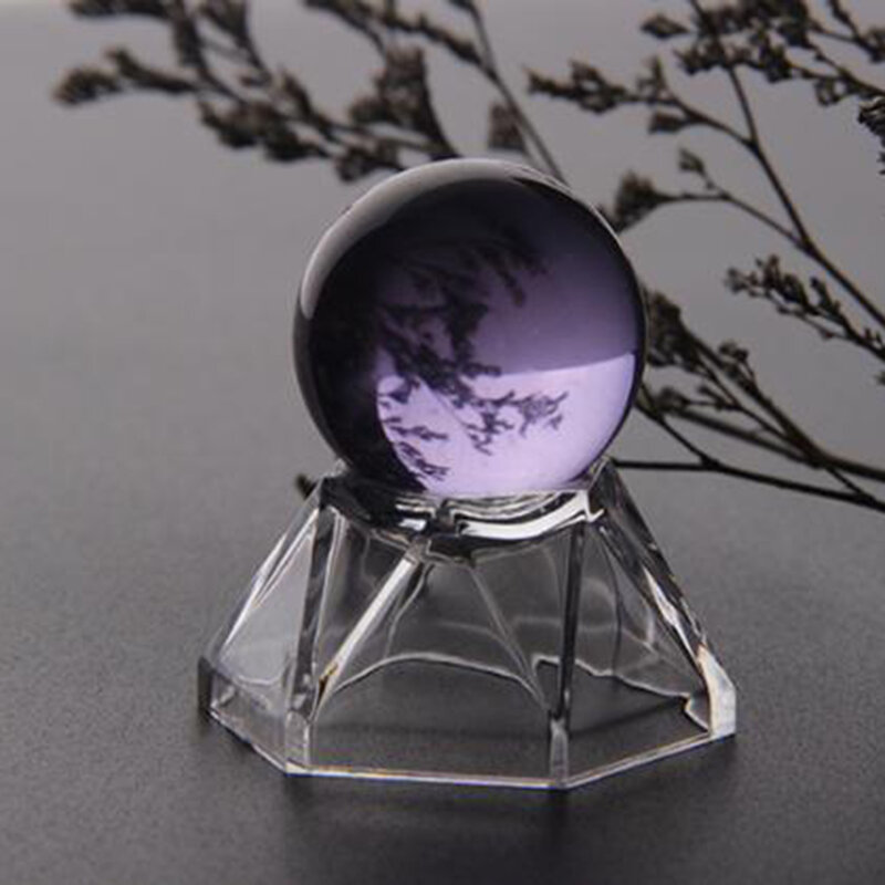 Soporte de exhibición de bola de cristal acrílico, Base de exhibición transparente, adorno de mesa, decoración del hogar, 4,6/6/7mm