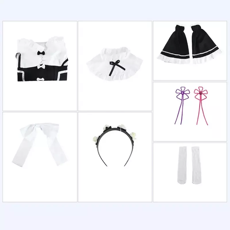 Ram Rem Cosplay Costume pour femme, tenue de femme de chambre noire, robe tablier, olympiques d'Halloween, Re:zero, Kara Hajimeru, Isekai Seikpetrol