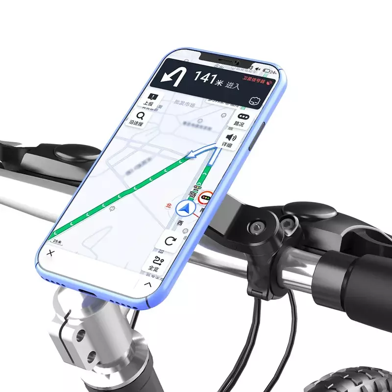 ที่วางโทรศัพท์สำหรับจักรยานรถจักรยานยนต์ใหม่ที่ป้องกันการกระแทกที่ยึดแฮนด์จักรยานสกู๊ตเตอร์จักรยาน MTB