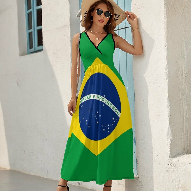 Flag of Brazil Sleeveless Dress women's summer dresses 2023 cute dress