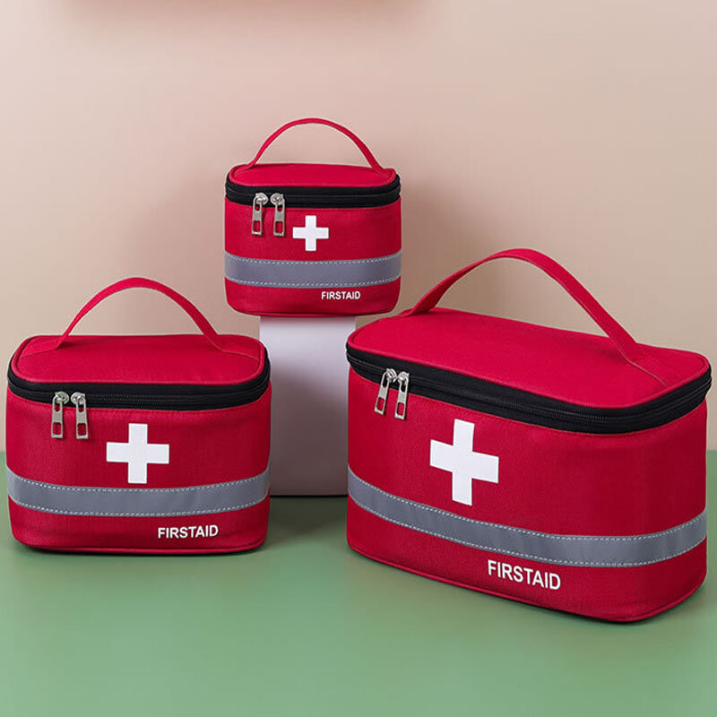 Portátil First Aid Kit Medicina Storage Bag, Household Outdoor Grande Capacidade, Kit de resgate médico, Travel Organizer Case
