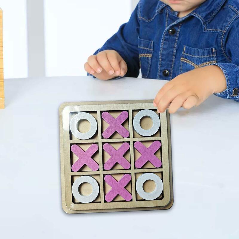 Tic Tac TAC taser เกมกระดานสำหรับครอบครัวเกมโต้ตอบ14x14ซม. XO โต๊ะเครื่องแป้งของเล่นสำหรับผู้ใหญ่เด็กของขวัญวันหยุดกลางแจ้งในร่ม
