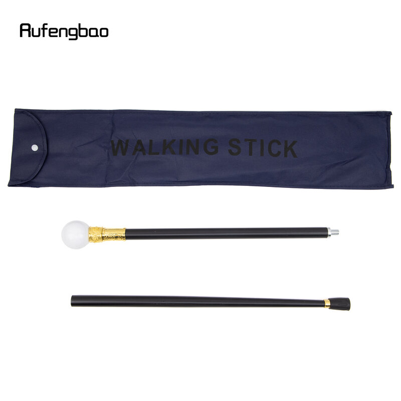 흰색 인공 송진 공 지팡이, 장식 지팡이, 우아한 코스프레 지팡이, 패션, 신사, 95.5cm