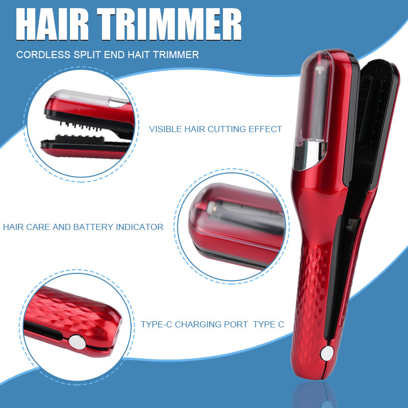 Rechargeable Cordless Split Hair Trimmer, Hair Split Ends Trimmer, Remover Damaged Hair, Repair Hair Care Treatment