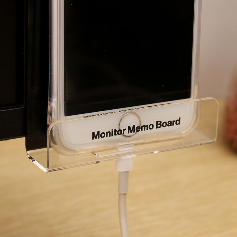 Monitor acrilico Memo Board trasparente Card Phone Holder Desktop Organizer Sticky Notes Board cancelleria coreana forniture per ufficio