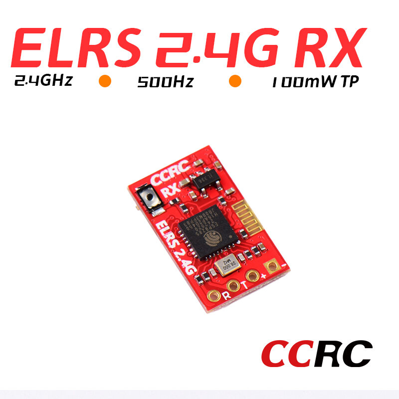 Ccdn-receptor ELRS 2,4G para Dron de carreras teledirigido, dispositivo con antena tipo T, mejor rendimiento en rango de latencia de velocidades