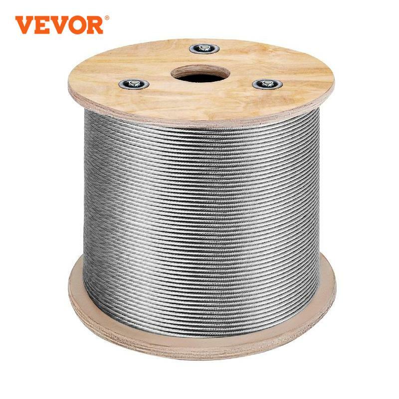 Vevor-ステンレス鋼の強力な張力ロープ152m/500ft,7x7の衣類線,直径316mm-1.5mm