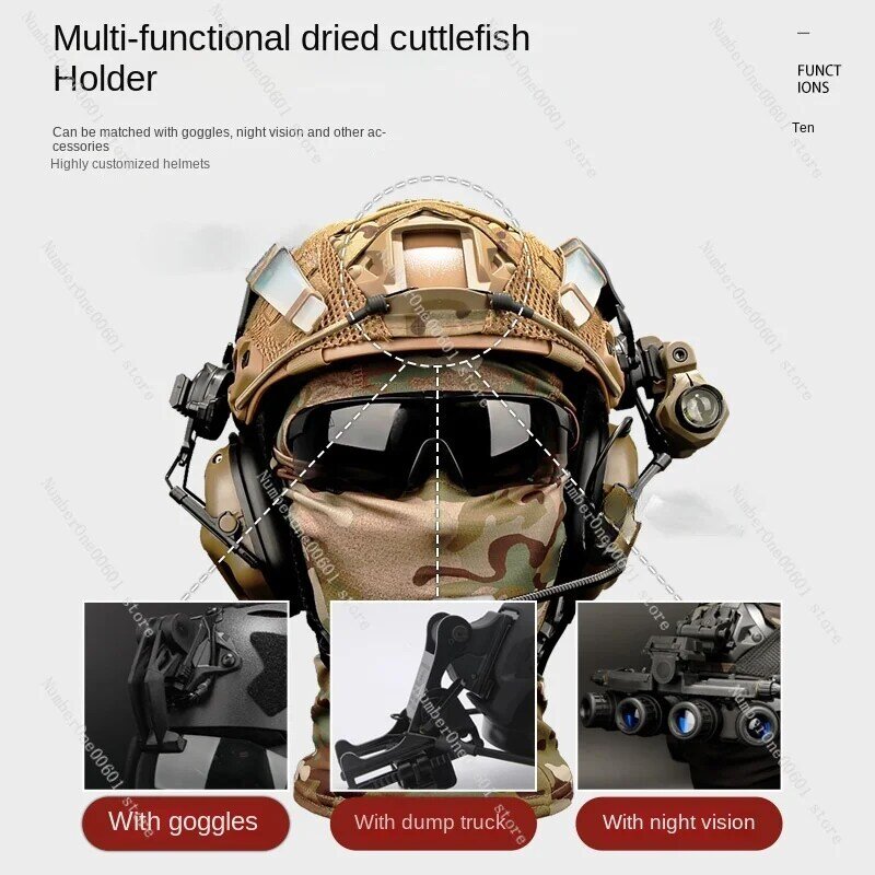 Fast Four-Mesh Night Vision Instrument Suit Communication Tactical Headset