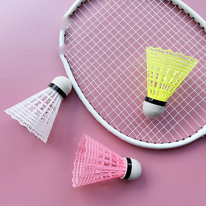 5 Stück Homehold Indoor langlebige Sport Badminton Feder bälle Kunststoff Nylon Trainings bälle