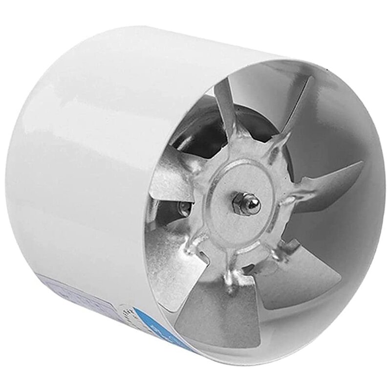 Mini Duto Inline Ventilador de Ar, Metal Pipe Ventilação Exaustor, Banheiro e WC Ventilador de Parede, 4"