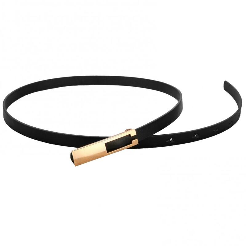 Cintura da donna accessori in ecopelle cinturino in vita accessori per abiti con fibbia in metallo sottile