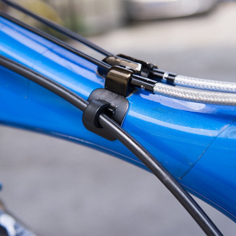 Alumínio Bike Oil Tube Clamp Adapter, Bicicleta Shift Brake Housing Linha de tubulação, Stick-on Cable Guide, Buckle Tube Clip, 1 Pc, 3 Pcs, 5 Pcs, 10Pcs