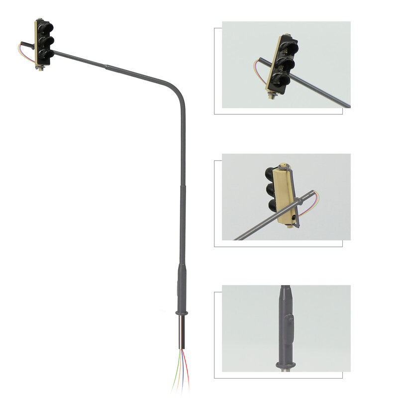 Evemodel HO-luces de tráfico a escala, bloque de señales colgantes de una sola cara para modelo de carretera, diseño JTD8711 (paquete de 2)