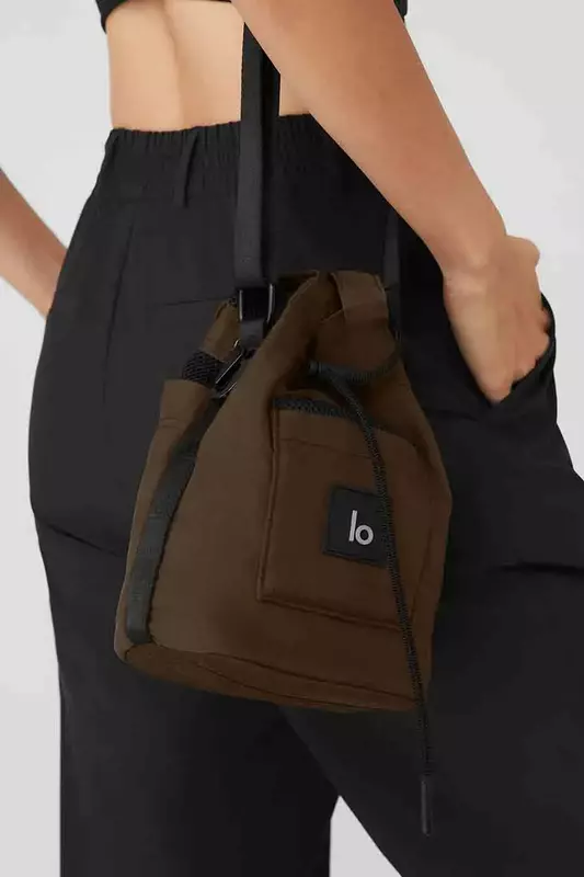 LO Sports-Sac à bandoulière portable pour femme, sac de yoga, sac de maquillage, sac de shopping, sac de loisirs en plein air, noir, téléphone
