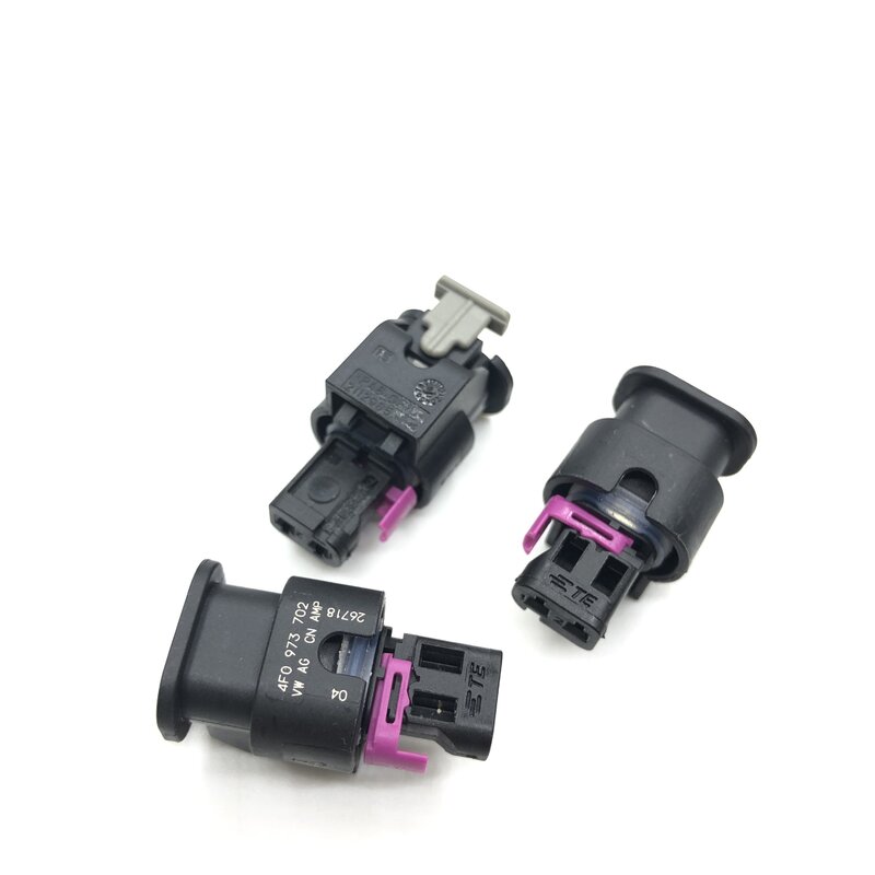1 set 2-pins tyco amp auto brandstofinjector connector waterdichte impact sensor plug voor vw audi 4f0973702 0-2112986-1 1-1718643-1