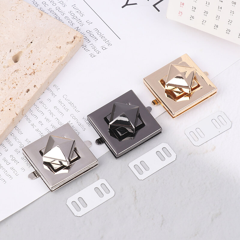 3,0 cm quadratische Form Verschluss Turn Lock Twist Locks für DIY Frauen Tasche Messenger Handtasche Geldbörse Hardware Gepäck taschen Zubehör