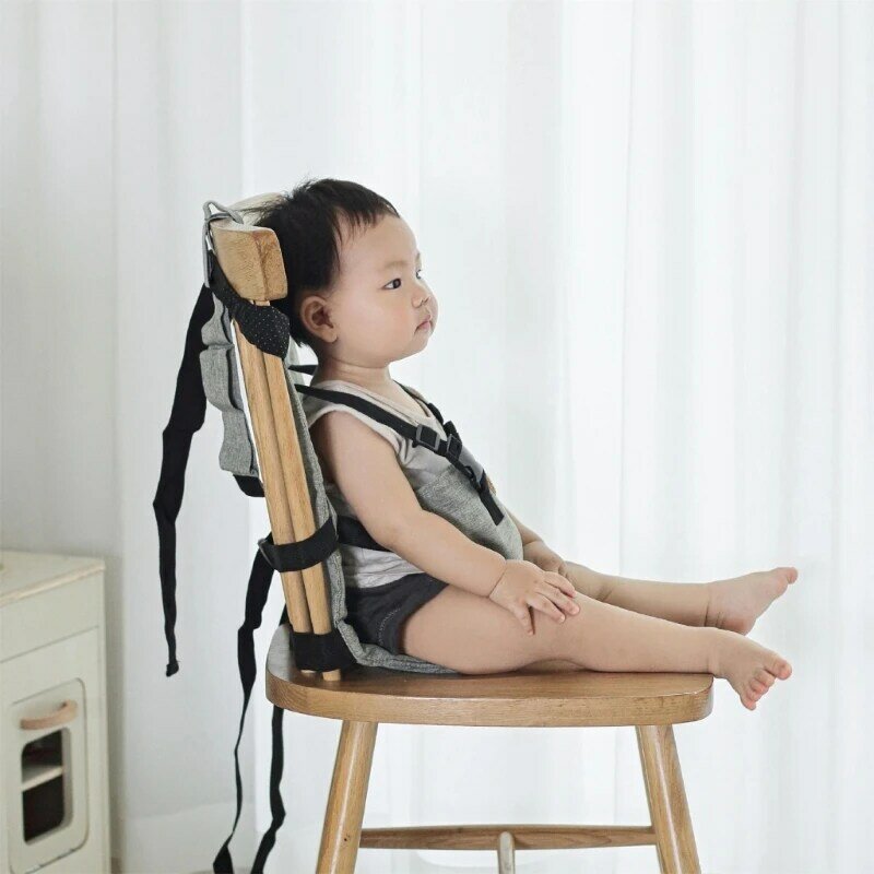 Cinto segurança universal para bebês, cinto segurança com desenho urso, encosto para cadeira bebê, jantar ar