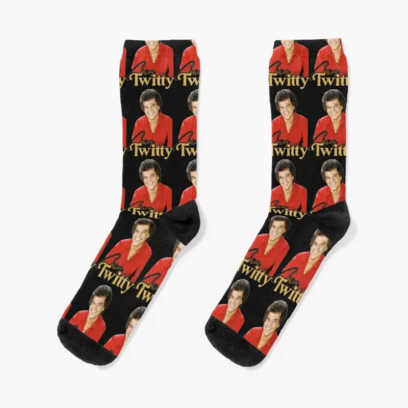 Conway Twitty) (классические носки в ретро стиле с изображением деревенской легенды, забавные подарки для мужчин, девушек