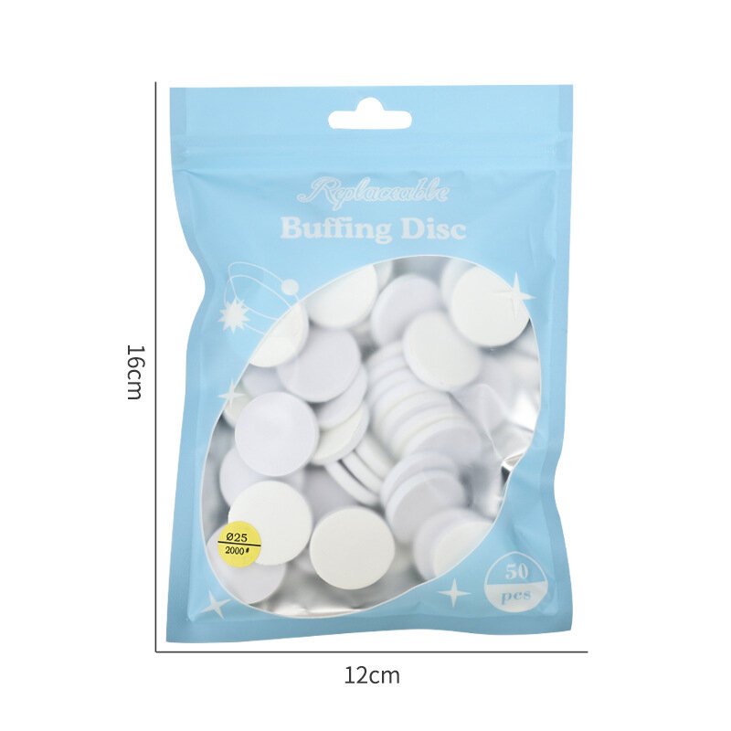 20/25MM Nail Buffing Disc Nail Surface Quick Polishing Grinding Disc Manicure Special Tool Accessories