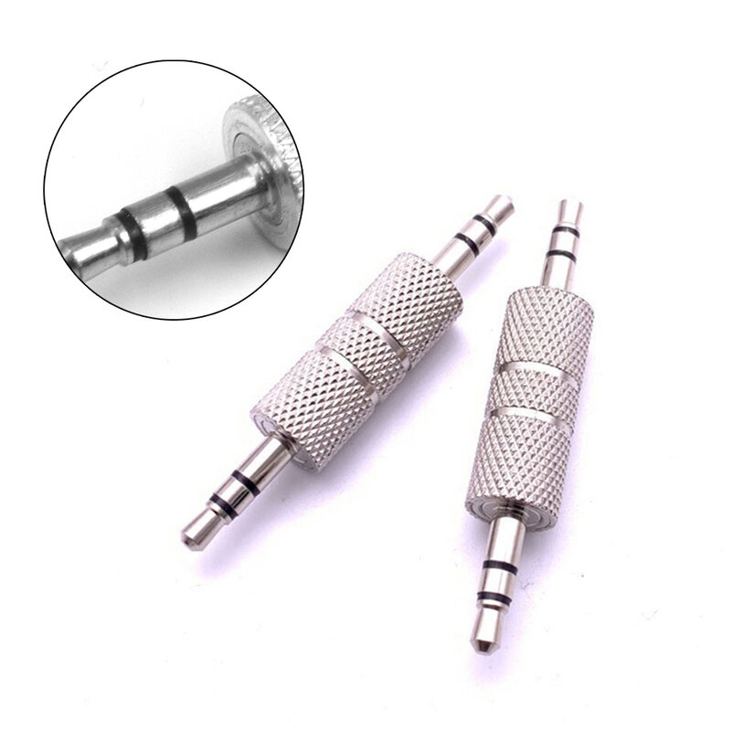 Metal 3.5mm Male To Male Stereo Audio Adapter Headphone Connector Jack Plug 3.5mm Male Plugs         AUX Audio Head
