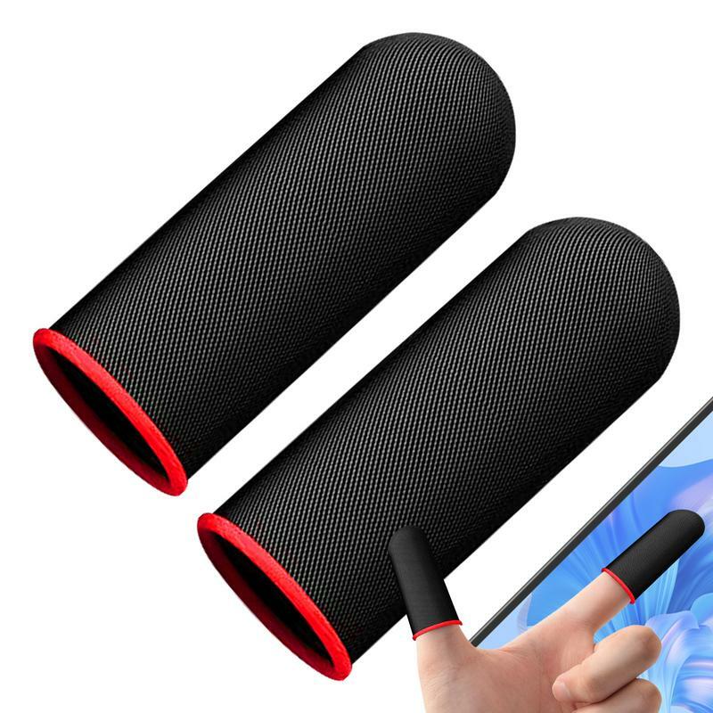 Mobile Game Finger Sleeve 2PCS Breathable Carbon Fiber Finger Sleeves Comfortable Game Finger Sleeves for Enhance Finger