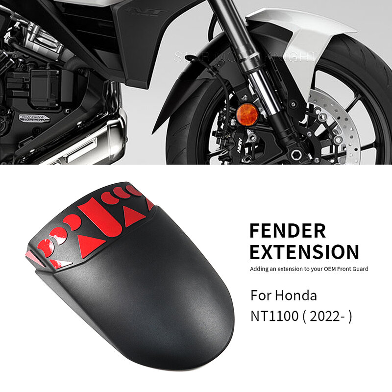 NT1100รถจักรยานยนต์อุปกรณ์เสริมด้านหน้า Fender Mudguard Extender สำหรับ Honda NT 1100 NT1100 2022-