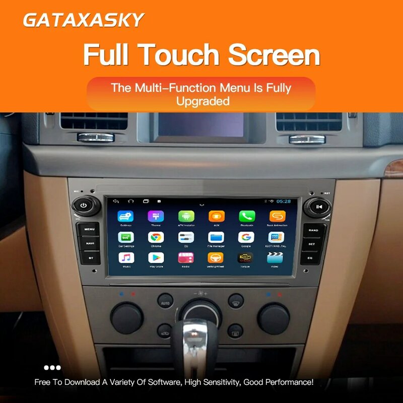 GATAXASKY-REPRODUCTOR multimedia para coche, Radio con Android, para Opel Astra H, J 2004, Vectra, Vauxhall, Antara, Zafira, Corsa C, D, Vivaro, Meriva, Veda