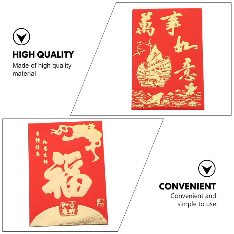 160 sztuk chiński nowy rok koszessssss wiosna HongBao kieszonka na pieniądze papier czerwony pakiet wiosenny festiwal woreczki na pieniądze smok
