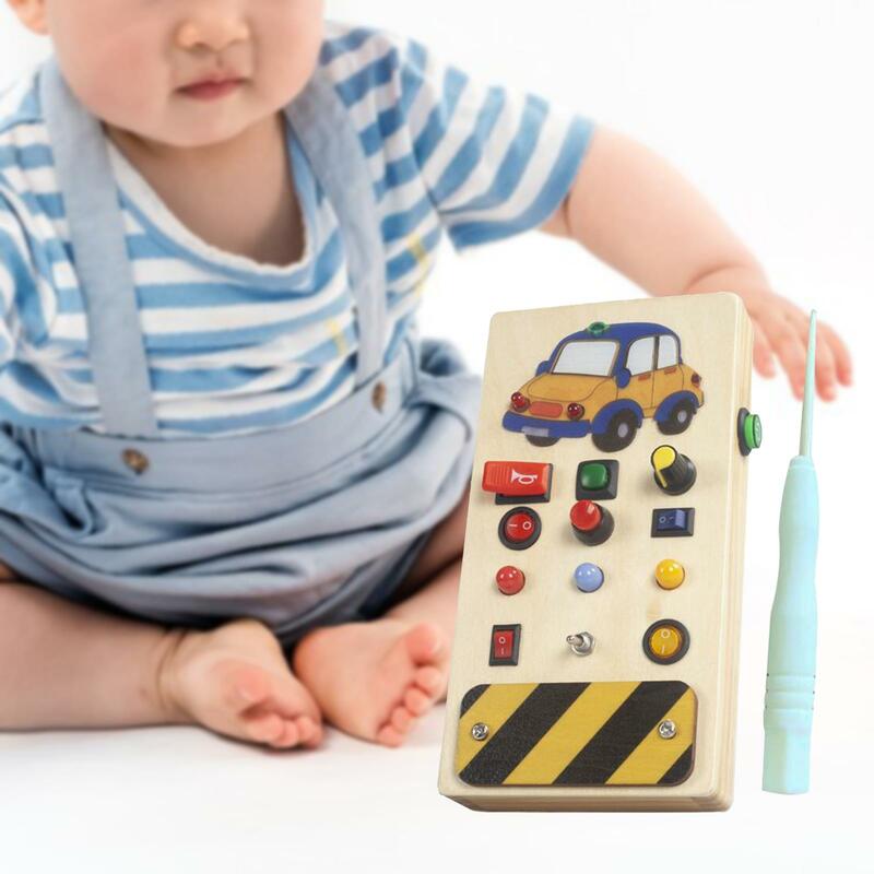 Tablero LED ocupado juguetes educativos para niños pequeños, aprendizaje cognitivo, actividad sensorial, juguetes para niñas, regalo de cumpleaños