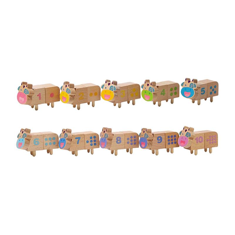 10x blocchi di legno attività di apprendimento prescolare numero di alfabeto blocchi impilabili per bambini ragazzi ragazze regali di festa