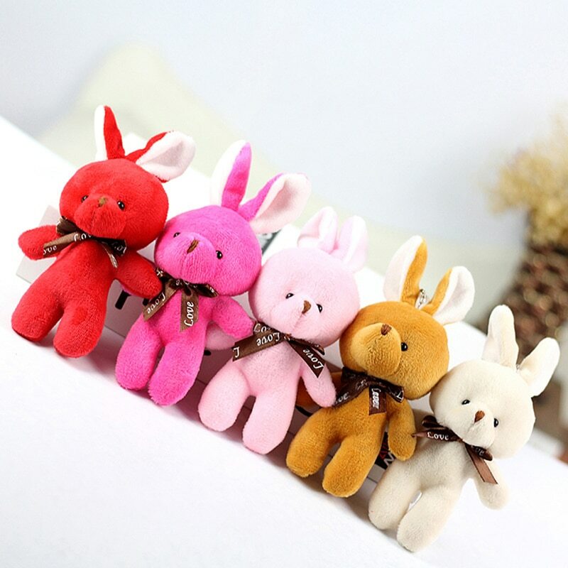 Bunny Plush Toys New Cute Bow Tie Rabbit Toy Christmas Gift Stuffed Animal Doll Holiday Gift Little Rabbit Doll Plush Toys