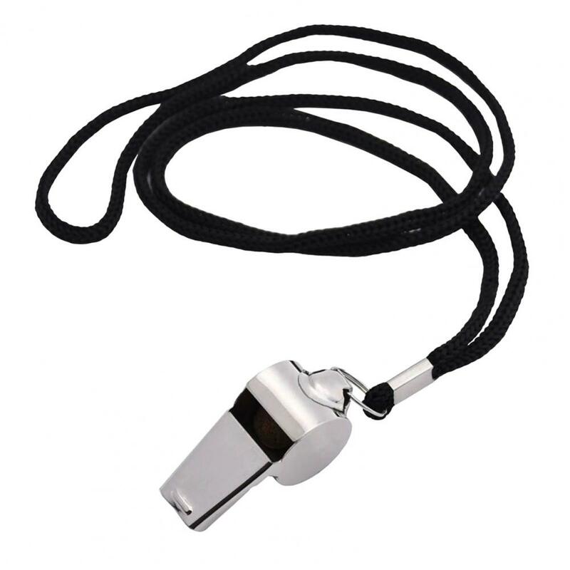 Stainless Steel Whistle Super Loud Stainless Steel Referee Whistle Lightweight Outdoor Sports Training Whistle with Lanyard