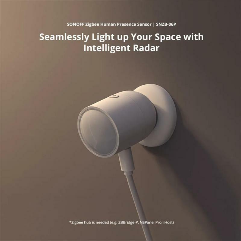 Sonoff SNZB-06P Zigbee Menselijke Aanwezigheid Sensor 5.8Ghz Microgolf Radar Slimme Domotica Werkt Met Google Alexa Zb Bridge-P