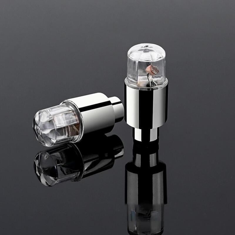 Mini luces de tapa de válvula de aire de 4 piezas, batería de larga duración, decoración, uso duradero, luces luminosas de tapa de válvula de neumático