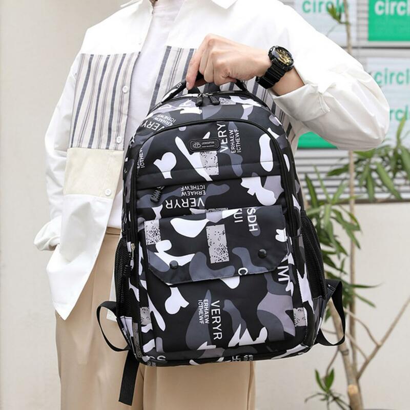 Вместительный износостойкий Гладкий вместительный рюкзак на молнии, школьная сумка для улицы