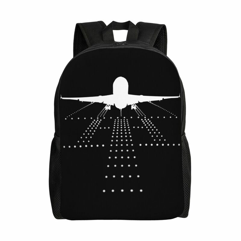 Airplane Aviation Pilot Backpack for Women Men Water Resistant College School Plane Aviator Bag Printing Large Capacity Backpack