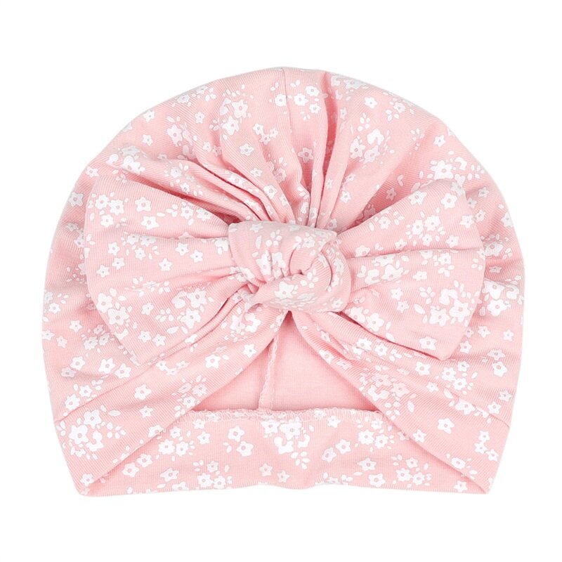 Turban Hat for Girls Beanie Cap Bonnet with Big Bowknot Hospital Hats Knot Headwraps Turbans for Newborn Baby Toddlers Infants