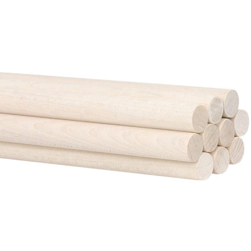 150Pcs Wooden Dowel Rods Unfinished Wood Dowels, Solid Hardwood Sticks For Crafting, Macrame, DIY & More, Sanded Smooth-Drop Shi