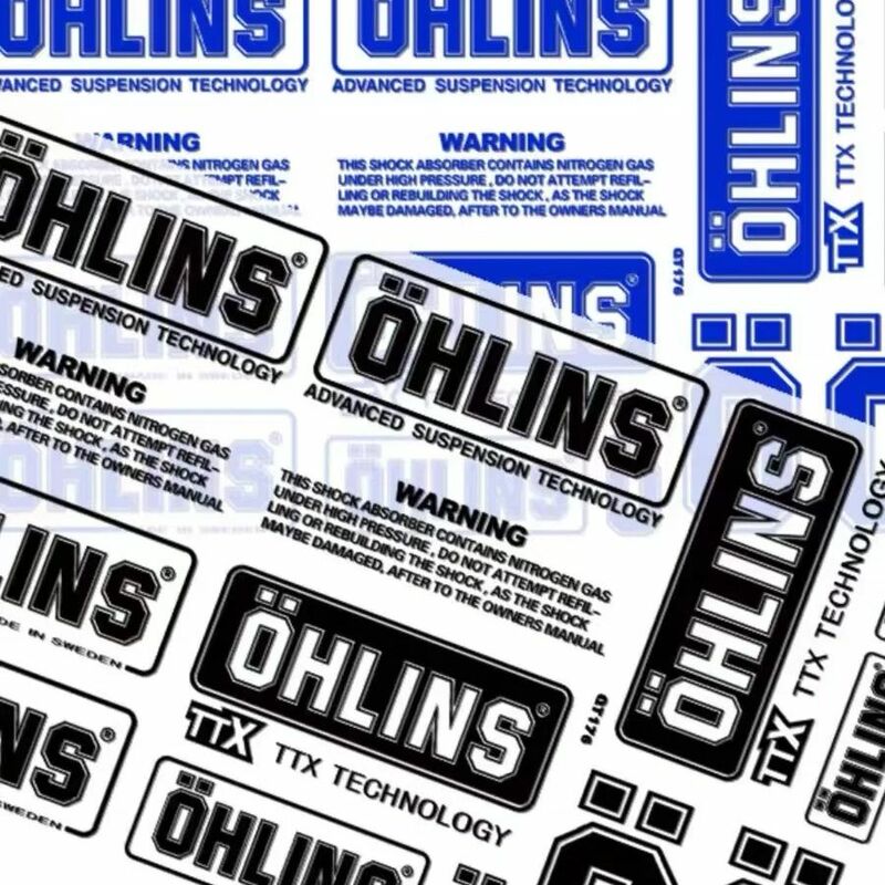 Ohlins-オートバイ用クッションステッカー,クッション付きパッド,耐水性,マットゴールド,装飾用,カラーフィルム