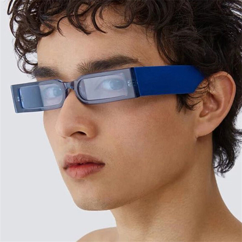2023 prostokąt modne okulary przeciwsłoneczne człowiek Hip Hop Vintage projektant czarne odcienie okulary przeciwsłoneczne mała ramka osobowości Oculos De Sol