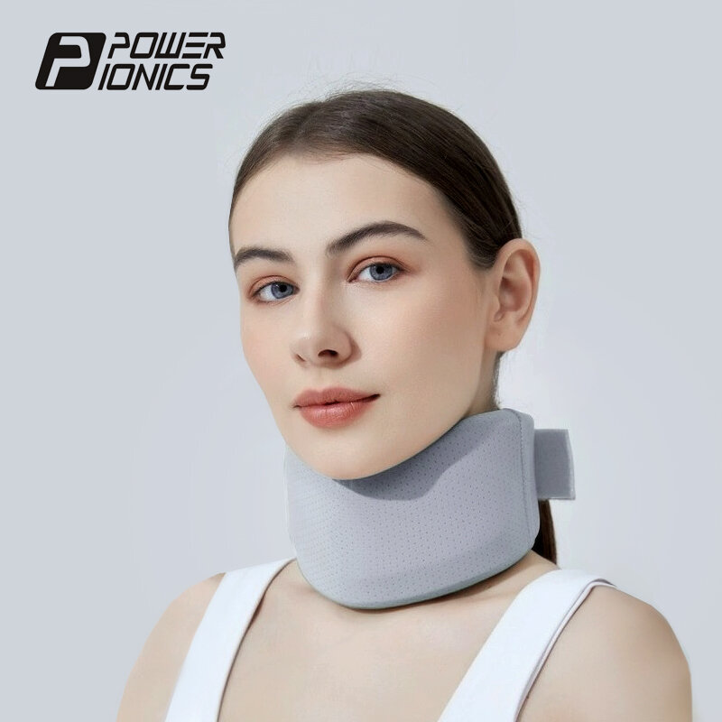 POWER IONICS Soft Breathable Neck Support Brace for Migraine Cervical Collar Pain Relieve Cervical Pressure