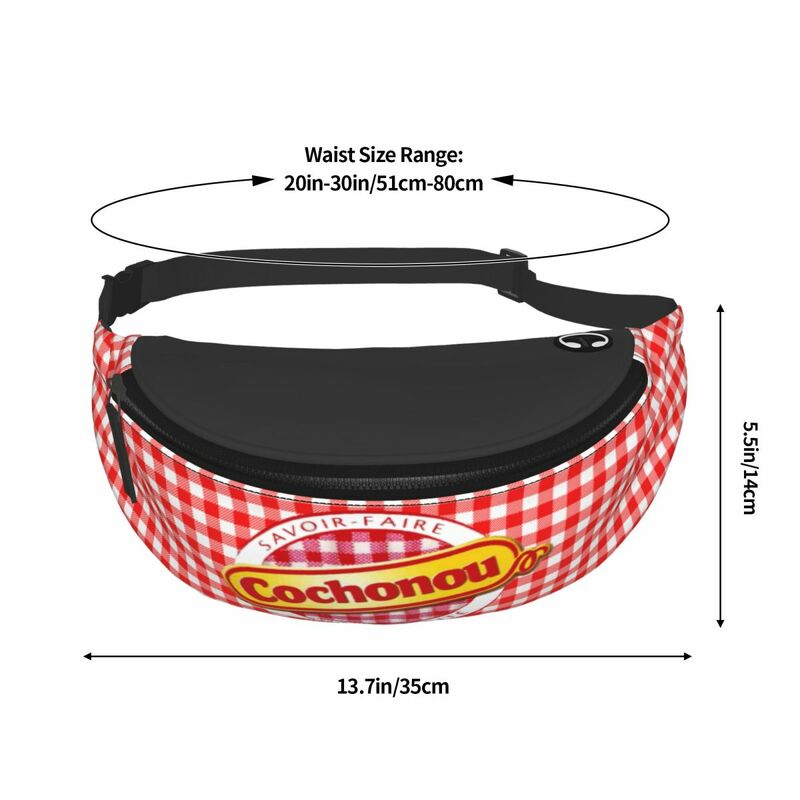 Повседневная поясная сумка с логотипом свиньи Cochonou для бега, женская и мужская сумка через плечо, сумка для телефона и денег