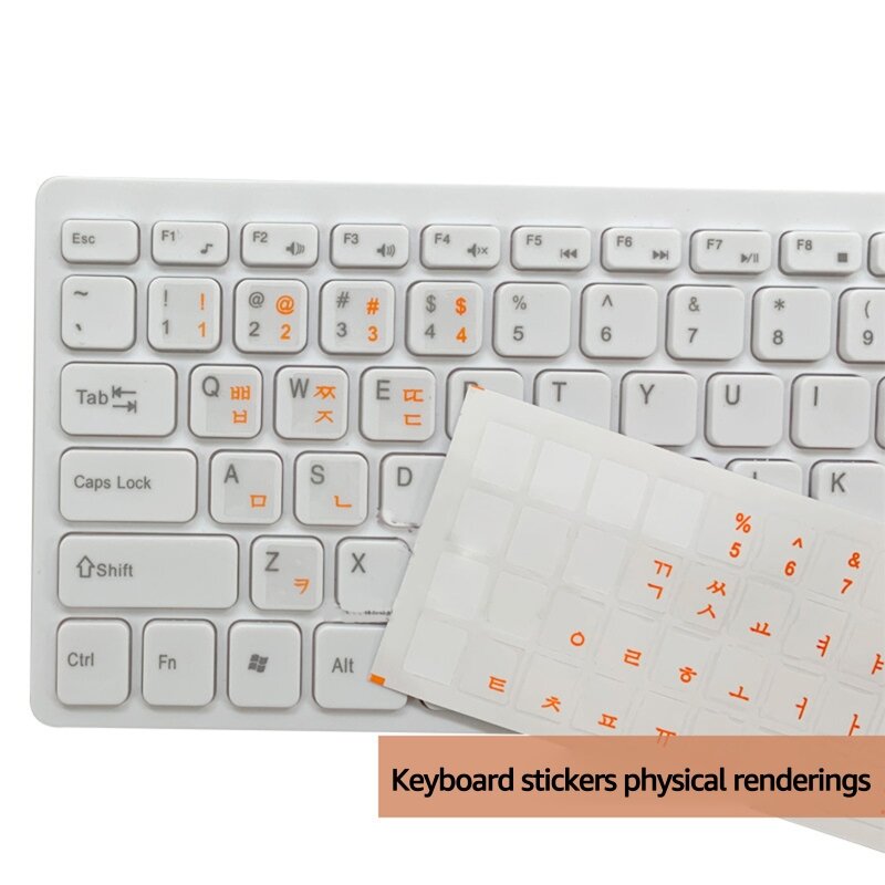 Stiker Keyboard Tahan Aus Pengganti Huruf Korea untuk Laptop PC Baru