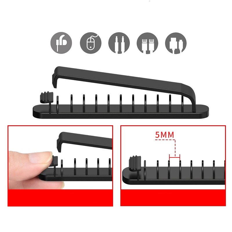 Cable Organizer To Receive Charging Cable Desktop Holder Buckle To Organize The Fixing Clamp Power Cord Cable