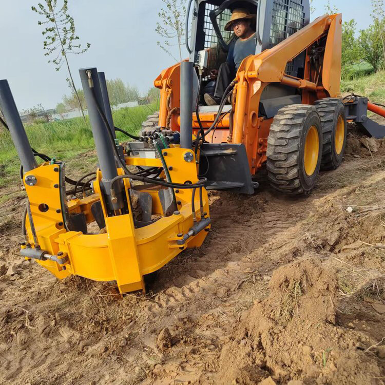 Mesin sekop pohon sekop penggali tingkat aliran tinggi selip Steer 100HP pemuat untuk dijual