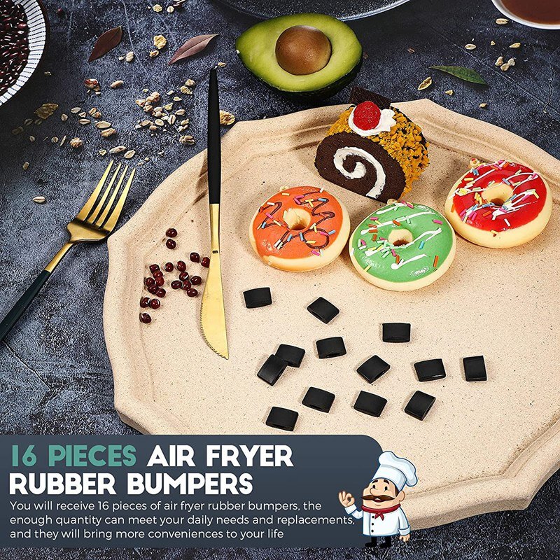 Air Fryer Rubber Bumpers Air Fryer Tray Feet Replacement Parts Accessories Non-Scratch Protective Covers
