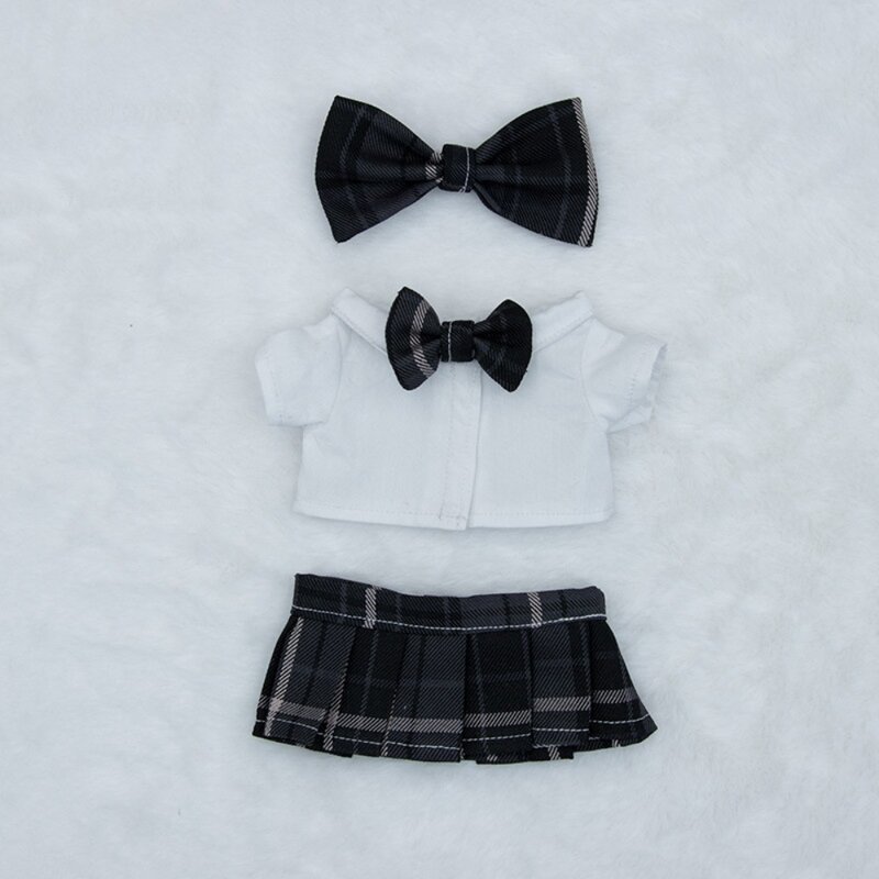 1 set Mini Sweet Girls Doll JK Skirt Cute Kawaii Cotton Doll Clothes JK Skirt Colorful Lovely Cute Mini Plush Doll JK Skirt DIY